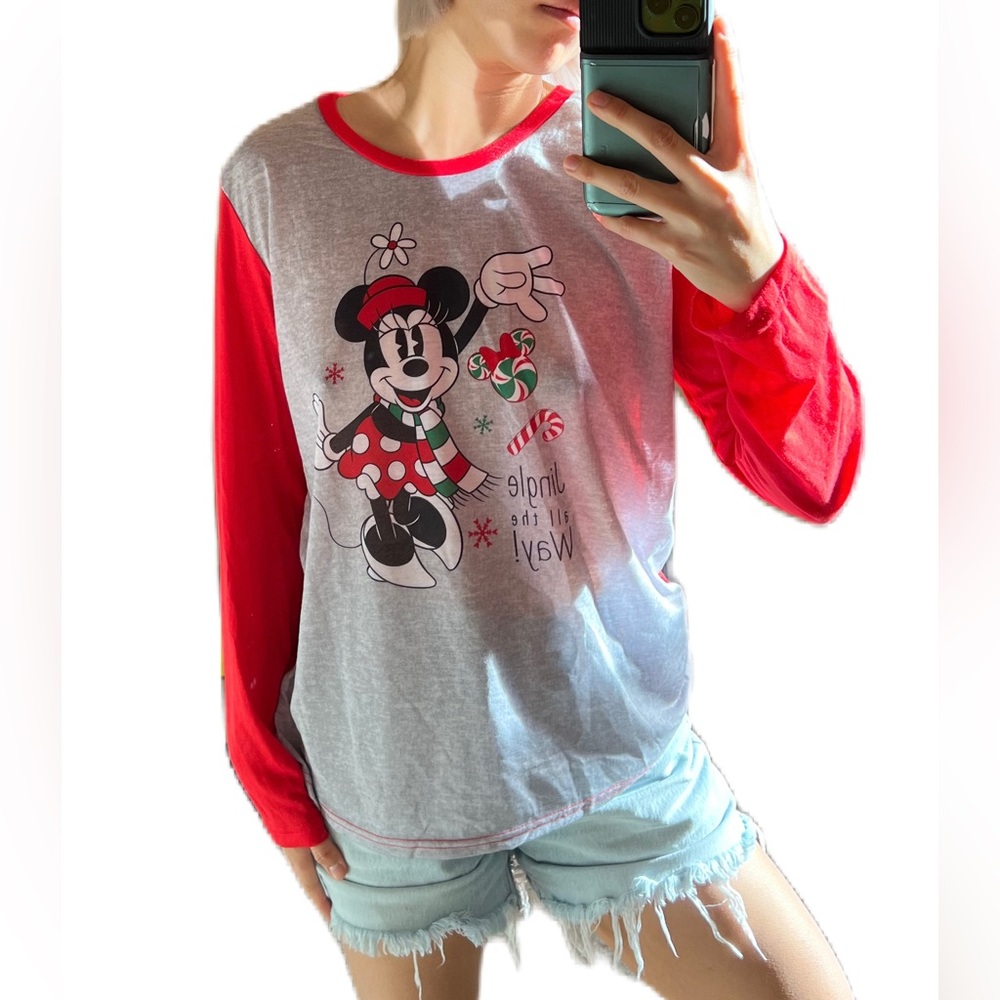 DISNEY Christmas jingle all the way long sleeve tee size L